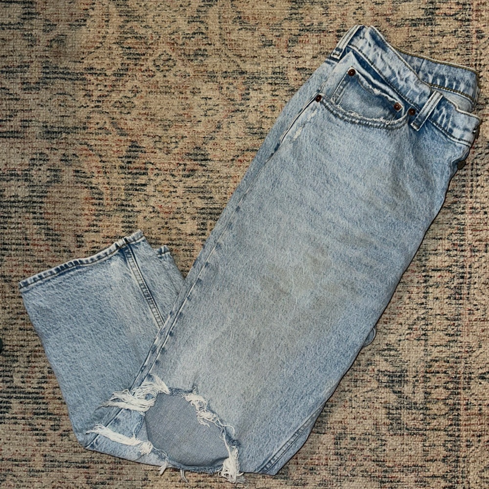 Abercrombie & Fitch Light Blue Boyfriend Jeans